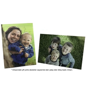 Kişiye Özel  Dikdörtgen Puzzle A5 - 24 Parça