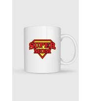 Super Mom - Süper Anne Baskılı Kupa Bardak