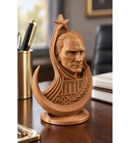 Ay Yıldızlı Atatürk Dekoratif Mini Biblo