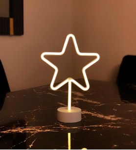Yıldız Neon Gece Lambası (Renksiz)