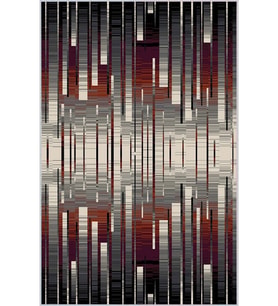 Eliana Home Baskılı, Yıkanabilir Kaymaz Taban Salon Halısı LNA0389 100x150 cm (Bordo)