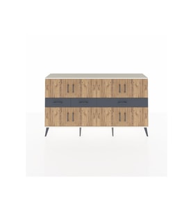 Arges Konsol 5 Raflı 3 Çekmeceli 8 Kapaklı 176x30x99 Aytaşı-Çam/Antrasit