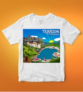Trabzon Tasarımlı Tişört (Beyaz)