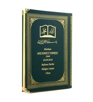 50 ADET - İsim Baskılı Ciltli Yasin Kitabı - Osmanlı Desenli - Orta Boy - 176 Sayfa - Yeşil Renk - Dini Hediyelik