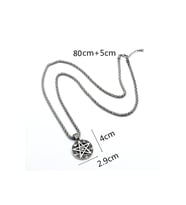 Pentagram Gotik Paslanmaz Unisex Vintage Hollow Pentagramı Çelik (Gümüş)