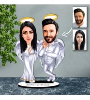 KİŞİYE ÖZEL EVLİ, SEVGİLİ, MELEK ÇİFT TASARIMLI BİBLO B30