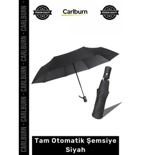 #Şemsiye Rüzgara Dayanıklı Sağlam Katlanabilir Lüks Kalite Konforlu Tam Otomatik Şemsiye Siyah