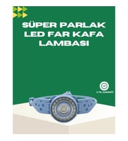 Mey İthalat® LED Kafa Lambası Kamp Yürüyüş ve Gece Kullanımı İçin
