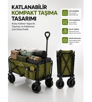 130 KG Taşıma Kapasiteli Katlanabilir Wagon Taşıma Arabası