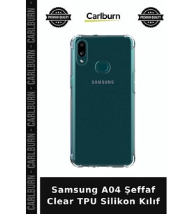 Samsung A04 Şeffaf Clear TPU Silikon Kılıf Esnek Muhafaza Mobil Koruma Cihaz Aksesuarı