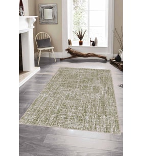 Yeşil Sade Desensiz Kaymaz Tabanlı Dekoratif Halı HR008 - 100 x 160 cm