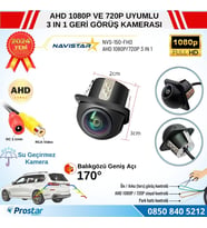 AHD 1080P ve 720P Çevrilebilir 170 Derece Balıkgözü Geniş Açılı  Geri Görüş Kamerası