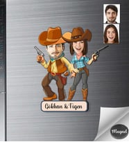 Kişiye Özel Sevgili Ahşap Magnet -24