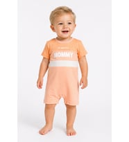 Erkek Bebek %100 Pamuklu Penye Kumaş Mommy Baskılı Tulum