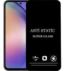 Samsung Galaxy Uyumlu A54 Anti Statik Ekran Koruyucu Toz Tutmayan Kırılmaz Cam