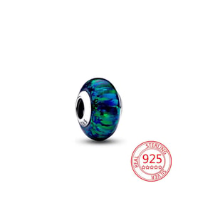 925 Ayar Gümüş Işıltılı Yeşil Charm