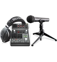 Behringer PODCASTUDIO 2 USB USB Mikser, Mikrofon, Kulaklık ve Daha Fazlasını içeren Komple PODCASTUDIO Paketi