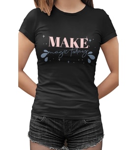 Magic Today Siyah Kadın Tshirt