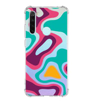 Xiaomi Redmi Note 8 Köşe Korumalı Antişok Kapak Renkli Desen Tasarımlı Şeffaf Silikon Kılıf