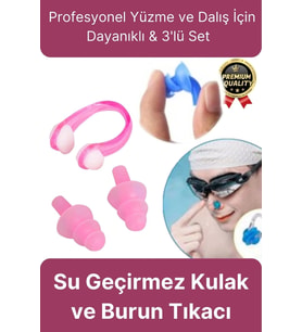 Profesyonel Elastik Silikon Kutulu Yüzme Dalış Uyku için Su Geçirmez Kulak ve Burun Klipsi Tıkacı