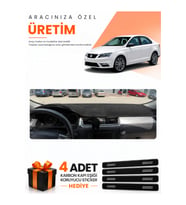 SEAT TOLEDO (2013-2017) Uyumlu Torpido Koruma Örtüsü Oto Kılıfı - Siyah