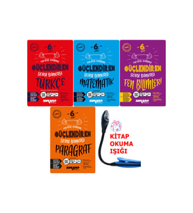 Ankara Yayıncılık 6 Sınıf Türkçe-Matematik-Fen-Paragraf Güçlendiren Soru Bankası + Kitap Okuma Işığı (Çok Renkli)