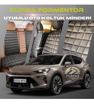 Cupra Formentor Antrasit Renk Tay Tüyü Cepli & Terletmez Sırtlı Oto Koltuk Minder Seti - Koltuk Koruma Kılıfı (ÖN & ARKA TAM SET)