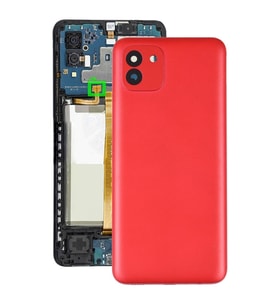 Samsung Galaxy A03 Arka Pil Batarya Kapağı SM-A035F (Kırmızı)
