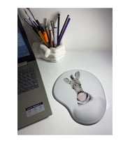 Sakız Çiğeneyen Zebra Bilek Destekli Mouse Pad