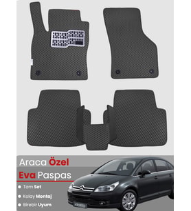 CİTROEN C4 (2004-2010) Uyumlu EVA Paspas Tam Set–Araca Özel,Su Geçirmez,Hızlı ve Kolay Montaj