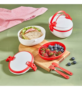 Beslenme Kutusu, Çatal Kaşık Dahil Yemek Ve Beslenme Kutusu Bpa İçermez (Kırmızı)