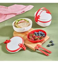 Beslenme Kutusu, Çatal Kaşık Dahil Yemek Ve Beslenme Kutusu Bpa İçermez (Kırmızı)