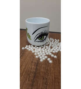Yeşil Göz  Baskılı Oval Kupa
