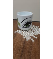 Yeşil Göz  Baskılı Oval Kupa