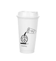 Kahve Bardağı - Kapaklı Beyaz 473 Ml