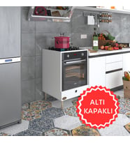 Kenzlife ankastre modülü kabini nobelyum byz fırın ocak dolabı özel boy ayarlı ayaklı kapaklı (Karışık)