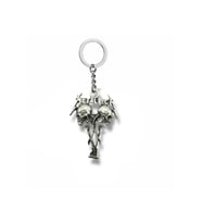 Metallica İki İskelet Kafalı Gümüş Renk Unisex Metal Anahtarlık – Rock ve Metal Aksesuar