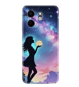 Infinix Hot 50i Kılıf Boutique Baskılı Resimli Woman in Moon Pcode -005