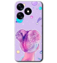 Tecno Spark 10 4G Kılıf HD Desen Baskılı Kılıf - Uzaylı Kız