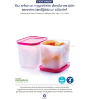 Tupperware Alaska Serisi Derin Dondurucu Saklama Kabı Pembe