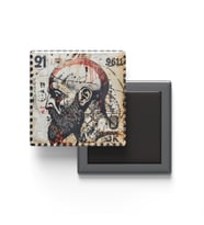 Kratos - Baskılı Buzdolap Magneti Kare - 9x9 cm