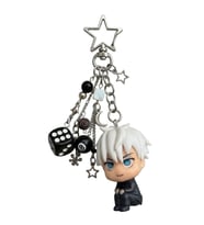 Jujutsu Kaisen Satoru Gojo Figürlü Yıldızlı Anahtarlık Çanta Süsü
