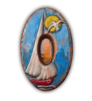 El Yapımı Deniz Temalı Seramik Kapı No - 8x13 cm - Akdeniz/Ege ruhu - Dekoratif Ev, Villa, Site Girişi, Dış Mekan ve Apartman Girişi