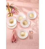 Altı Kişilik Şeffaf Cam Pasta Seti, 21 cm, şık ve dayanıklı tasarım