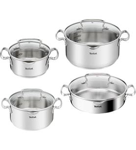 Tefal Duetto İndüksiyon Tabanlı 8 Parça Çelik Tencere Seti - 2100139450 (Çok Renkli)