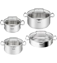 Tefal Duetto İndüksiyon Tabanlı 8 Parça Çelik Tencere Seti - 2100139450 (Çok Renkli)