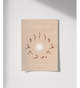 Çerçevesiz Poster Yoga ile Güne Başla (Çok Renkli)