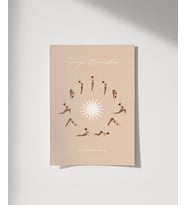 Çerçevesiz Poster Yoga ile Güne Başla (Çok Renkli)