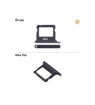 iPhone 16 Plus Sim İç Yuvası Tepsisi Aparatı Çekmecesi Kart Yuvası Tray Tekli (Siyah)