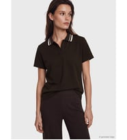 LCW Modest Kahverengi Çizgili Soft Touch Kadın Tişört